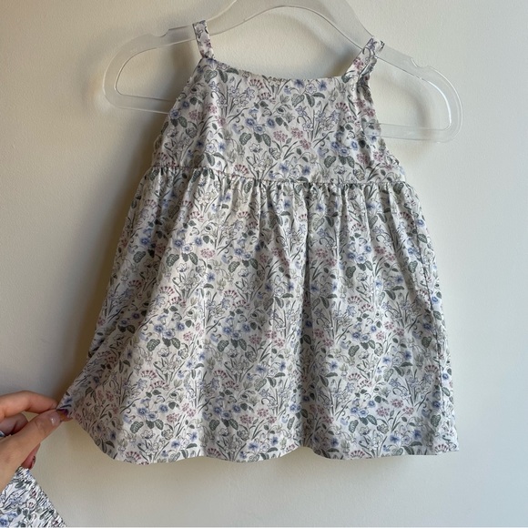 3m Natalys Paris Blue Floral Cotton Dress with Bloomers - Picture 1 of 4